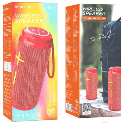 Портативная колонка Borofone BR24 (красный)