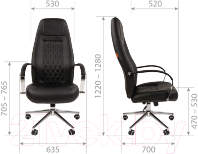 Кресло офисное Chairman 950 N (экопремиум, черный)