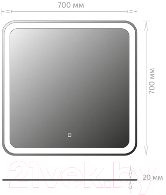 Зеркало Onika Магна 70 Led (207046)