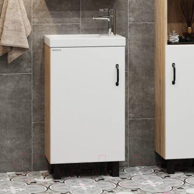 Тумба под умывальник Onika Тимбер 45 / 104508 (белый матовый/дуб сонома)