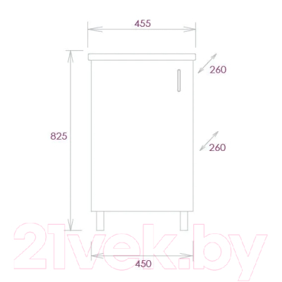 Тумба под умывальник Onika Тимбер 45 (104509)