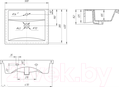 Тумба под умывальник Onika Тимбер 50 (105034)