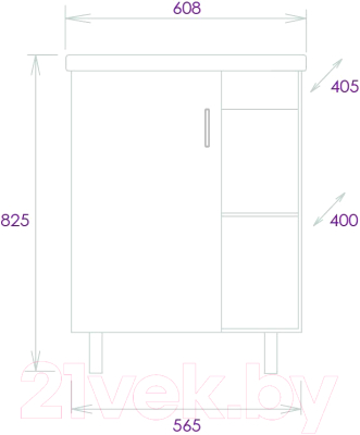 Тумба под умывальник Onika Тимбер 50 (105035)