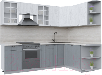 Готовая кухня Интерлиния Берес 1.7x2.6 правая - фото