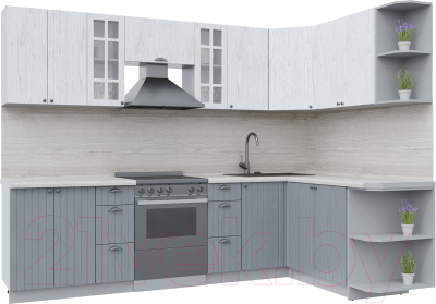 Готовая кухня Интерлиния Берес 1.7x2.8 правая - фото