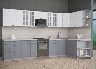 Готовая кухня Интерлиния Берес 1.7x3.5 правая