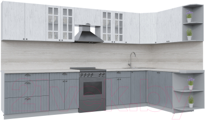 Готовая кухня Интерлиния Берес 1.7x3.6 правая - фото