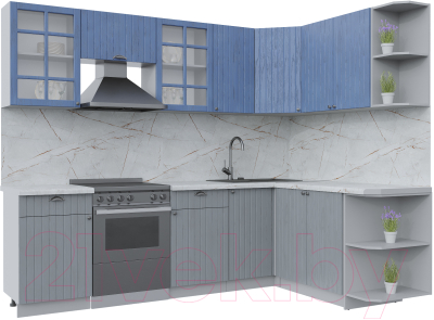 Готовая кухня Интерлиния Берес 1.7x2.6 правая - фото