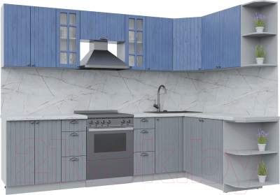 Готовая кухня Интерлиния Берес 1.7x2.8 правая - фото