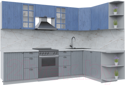 Готовая кухня Интерлиния Берес 1.7x2.9 правая - фото