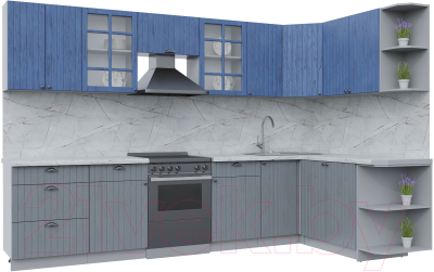 Готовая кухня Интерлиния Берес 1.7x3.2 правая - фото