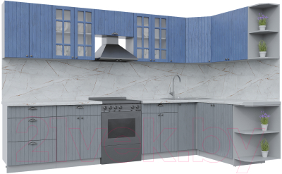 Готовая кухня Интерлиния Берес 1.7x3.3 правая - фото