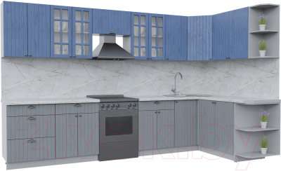 Готовая кухня Интерлиния Берес 1.7x3.4 правая - фото