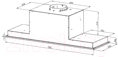 Вытяжка скрытая Korting KHI 9777 GW