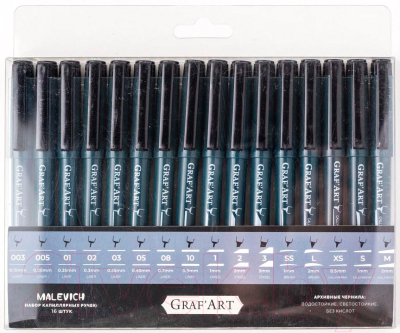 Набор капиллярных ручек Малевичъ Graf'Art / 196916 - фото