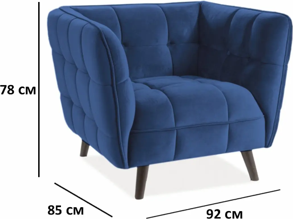 Кресло мягкое Signal Castello Velvet 1