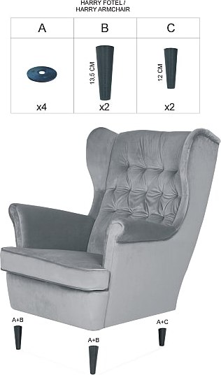 Кресло мягкое Signal Harry Velvet