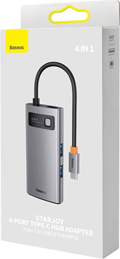 USB-хаб Baseus Metal Gleam 4в1 / WKWG070113
