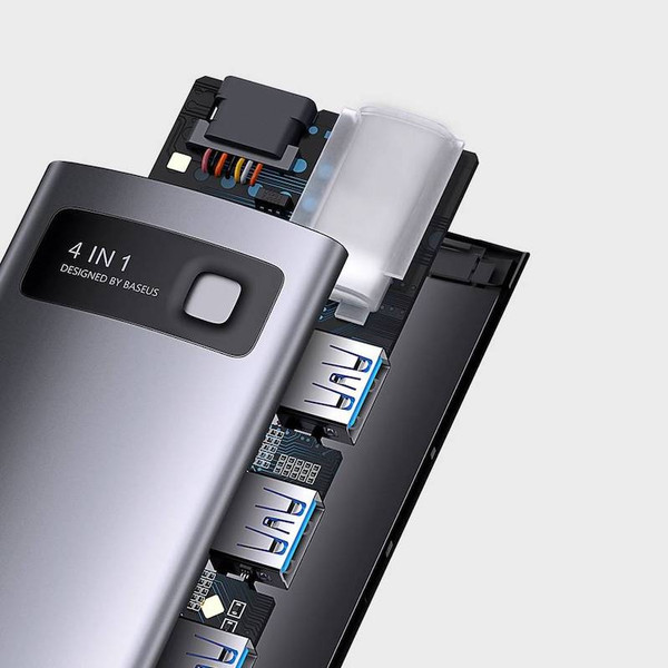 USB-хаб Baseus Metal Gleam 4в1 / WKWG070113