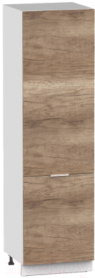 Шкаф-пенал кухонный Интермебель Микс Топ П 2140-2-500 (дуб каньон) - фото