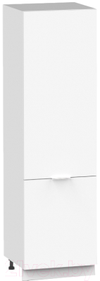 Шкаф-пенал кухонный Интермебель Микс Топ П 2140-2-600 (белый премиум) - фото