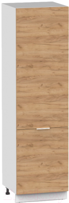 Шкаф-пенал кухонный Интермебель Микс Топ П 2140-2-600 (дуб крафт золотой) - фото