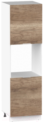 Шкаф-пенал кухонный Интермебель Микс Топ П 2140-4-600 (дуб каньон) - фото