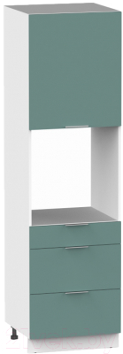 Шкаф-пенал кухонный Интермебель Микс Топ П 2140-6-600 Ш (сумеречный голубой) - фото