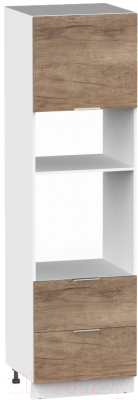 Шкаф-пенал кухонный Интермебель Микс Топ П 2140-8-600 Ш (дуб каньон) - фото