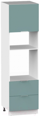 Шкаф-пенал кухонный Интермебель Микс Топ П 2140-8-600 Ш (сумеречный голубой) - фото