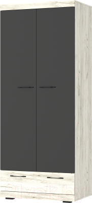 Шкаф Памир Соната ШС-900 (крафт белый/антрацит) - фото