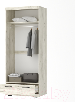 Шкаф Памир Соната ШС-900 (крафт белый/антрацит)