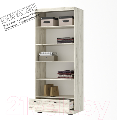 Шкаф Памир Соната ШС-900 (крафт белый/антрацит)