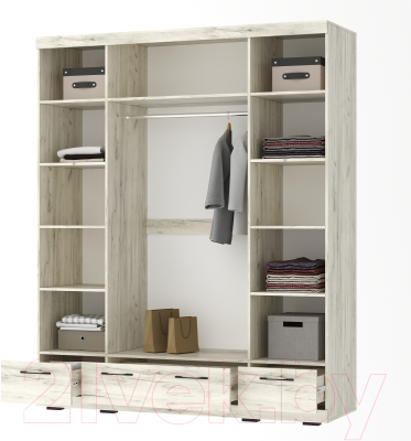 Шкаф Памир Соната ШСЗ-1800 (крафт белый/антрацит)