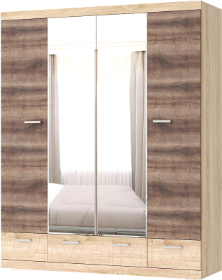 Шкаф Памир Соната ШСЗ-1800 (дуб сонома/сакраменто) - фото