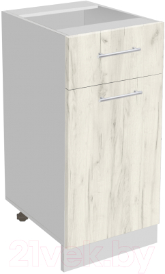 Шкаф-стол кухонный Артём-Мебель 400мм СН-114.08-Ш (ДСП дуб крафт белый) - фото