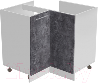 Шкаф под мойку Артём-Мебель Угловой 900x900мм СН-114.93 (ДСП бетон спаркс) - фото