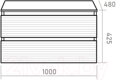 Тумба под умывальник Brevita Dakota 100 / DAK-09100-19/02-2Я