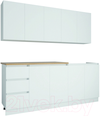 Кухонный гарнитур ДСВ Мори 2.0 (белый)