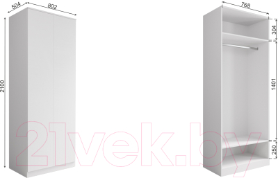 Шкаф ДСВ Мори МШ 800.1 (белый)