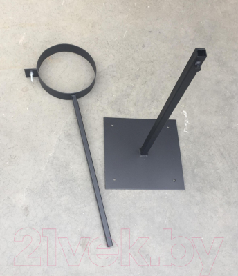 Кронштейн для дымохода КПД Телескопический 2мм 280 (250-950мм, черный)