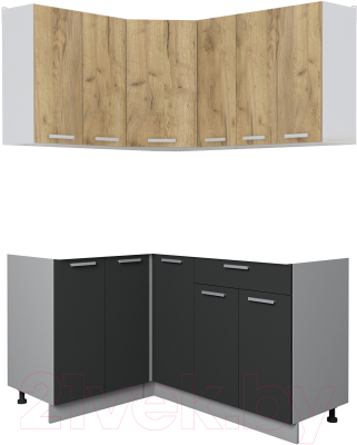 Кухонный гарнитур Интерлиния Мила Лайт 1.2x2.5 без столешницы - фото