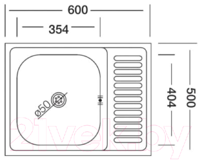 Мойка кухонная Mixline V-405 L 541318