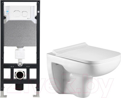 Унитаз подвесной с инсталляцией WeltWasser Amberg 506+Kehlbach 004 GL-WT+Amberg RD-WT - фото