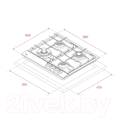 Газовая варочная панель Teka GZC 64320 XBC BK (E4) / 112570169