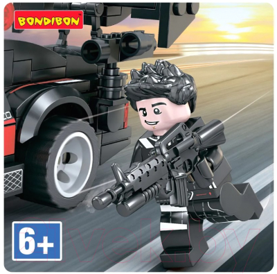 Конструктор Bondibon Полицейский патруль Машина / ВВ5712 (277эл)