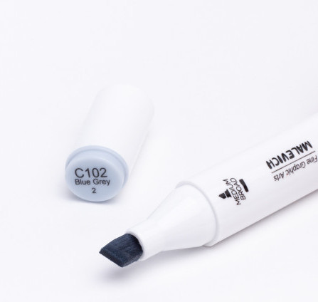 Маркер перманентный Малевичъ GrafArt Brush 190083