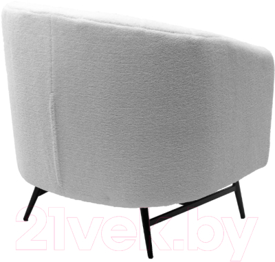 Кресло мягкое M-City Kalmar / 629M04955 (Nini-01 белый Teddy/черный)