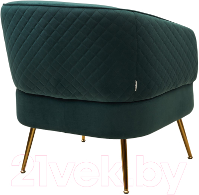 Кресло мягкое M-City Mussels / 629M04945 (Bluvel-78 зеленый велюр/золото)