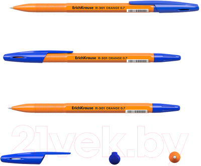 Ручка шариковая Erich Krause R-301 Orange Stick / 56614